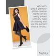 thumbnail image 7 of Women's MeMoi MO-357 Glitter Opaque Tights (Black/Silver M/L), 7 of 7