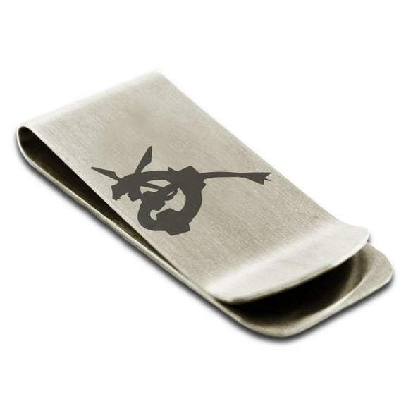 Tioneer Stainless Steel Engraved Money Clip Credit Card Holder