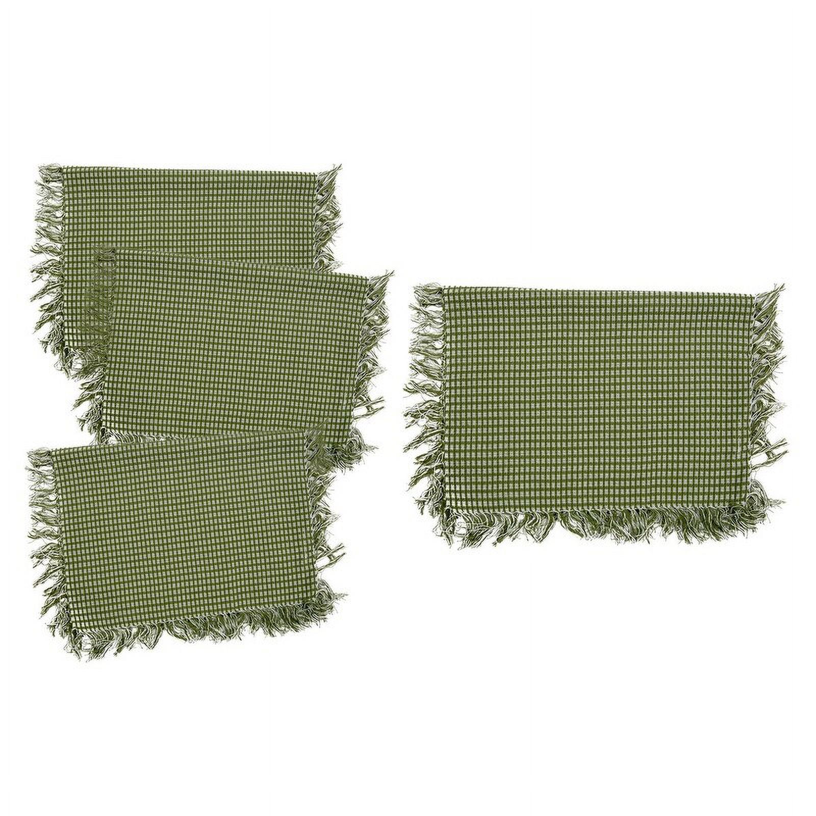Lintex Linens Homespun Check Ecru 100% Cotton Placemat (Set of 4)