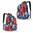 thumbnail image 2 of FKELYI 17 Inch School Backpack for Boys Spacious Book Bag with Multi Pockets Girls Schoolbag July 4th Star Tie-Dye Print Lightweight Travel Bags for Teen Children, 2 of 7