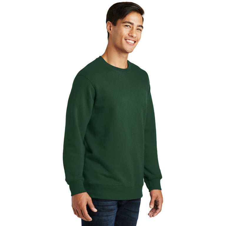 Port Company Fan Favorite Fleece Crewneck Sweatshirt L Forest Green
