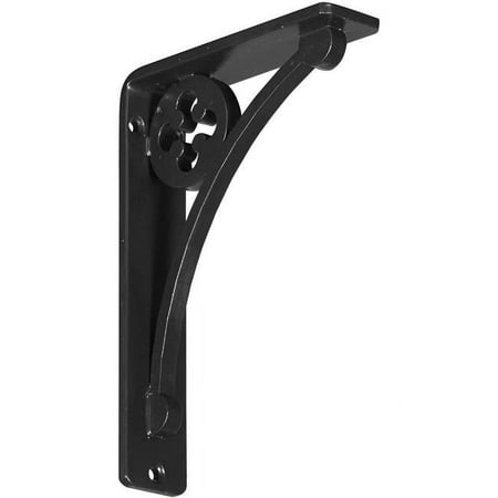

1.5 x 5.5 x 8 in. Crawley Wrought Iron Bracket - Single Center Brace Powder Coated - Black
