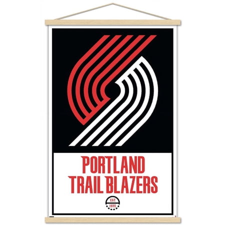NBA Portland Trail Blazers – Logo 21 Wall Poster with Magnetic Frame 22.375 x 34