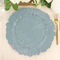 thumbnail image 2 of BalsaCircle 6 Dusty Blue 13" Acrylic Wooden Textured Round Reef Charger Plates, 2 of 8