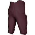 thumbnail image 2 of CHAMPRO Bootleg 2 Integrated Poly/Spandex Football Game Pants, Adult Small, Maroon, 2 of 3