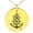 Gold, variant on Stainless Steel Nautical Ship Helm & Anchor Engraved Small Medallion Circle Charm Pendant Necklace