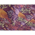thumbnail image 3 of Ambesonne Birds and Nature Quilted Coverlet 3 Pcs, Fantasy Animals, King Size, Purple Orange and Lilac, 3 of 4