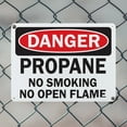 thumbnail image 5 of (2 Pack) Propane No Smoking No Open Flames OSHA Danger Sign 24 Inch X 18 Inch Indoor / Outdoor Rust-Free Aluminum Metal Signs for Workplace, Workshop, and Construction Site, Made in the, 5 of 8