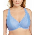thumbnail image 3 of INC Intimates Light Blue Lace Solid Hook & Eye Everyday Bralette Plus Size: XL, 3 of 5