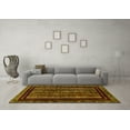 thumbnail image 3 of Ahgly Company Machine Washable Indoor Rectangle Abstract Yellow Modern Area Rugs, 2' x 5', 3 of 4