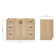 thumbnail image 2 of Ariel Kelly 48 Inch Single Sink Base Cabinet In White Oak, 2 of 11