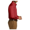 thumbnail image 3 of Mens Long Sleeve Professional Uniform Carefree Cotton/Polyester Poplin Shirt Rich Red Medium, 3 of 6