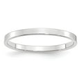 thumbnail image 5 of 14K White Gold 2mm Light Weight Flat Band Ring Size 14, 5 of 7