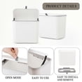 thumbnail image 5 of Sanitary Napkin Receptacle,Plastic White Wall Mounted Tampon Disposal Bin with, 5 of 5