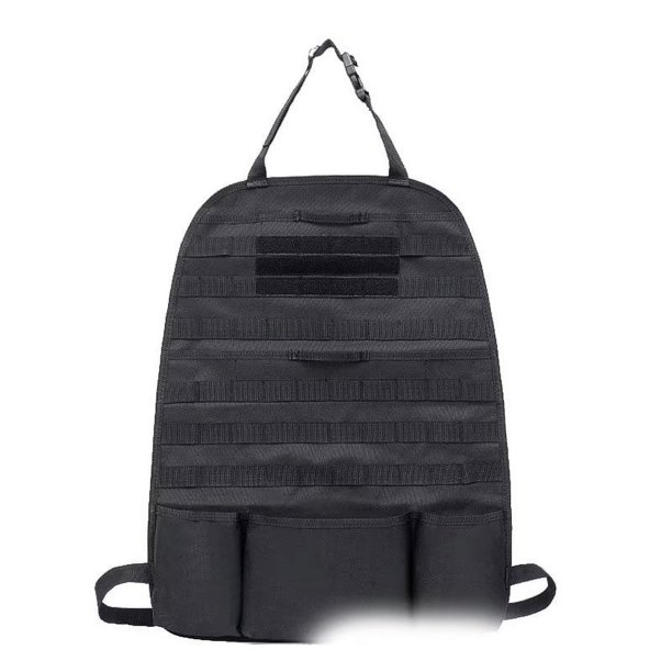 1 organizador táctico para coche (negro), organizador Molle para maletero de coche con 3 bolsillos, protector de asiento de coche, bolsa de almacenamiento para asiento trasero de vehículo Sailing Electrónica