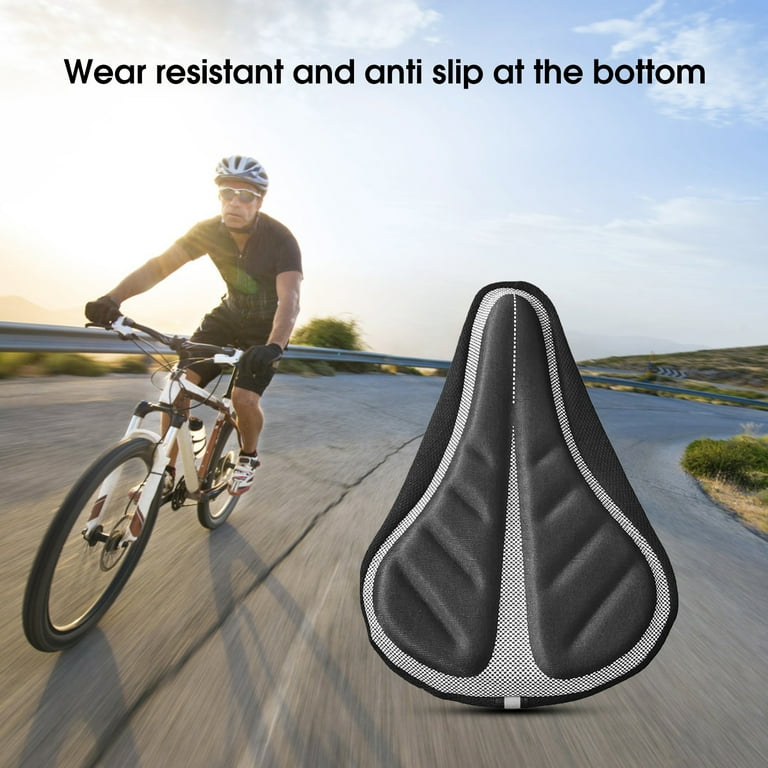 Universal Bike Seat Cover Extra Soft Pad Most Comfortable Exercise Bicycle Saddle Cushion for Women Men Fit Stationary Spin Indoor Bikes