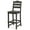 Black, variant on Costway Outdoor HDPE Bar Stool Patio Tall Chair Backrest Footrest All Weather Black