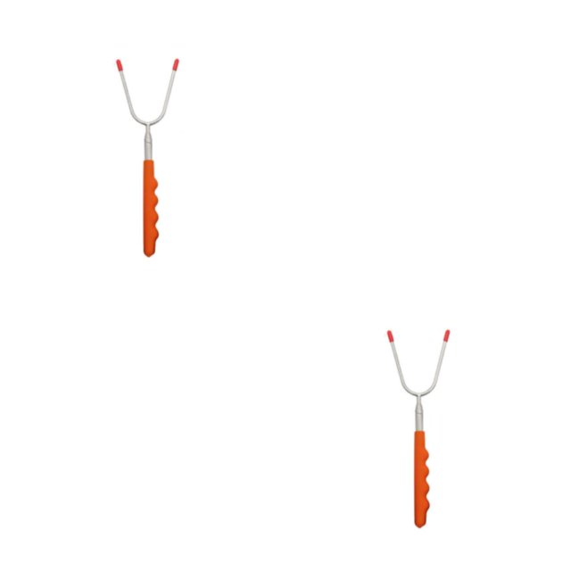 Ounissouiy Tenedor telescópico de acero inoxidable para barbacoa, salchichas en forma de U, palitos para asar, mango para perros calientes, para Type5 NO5