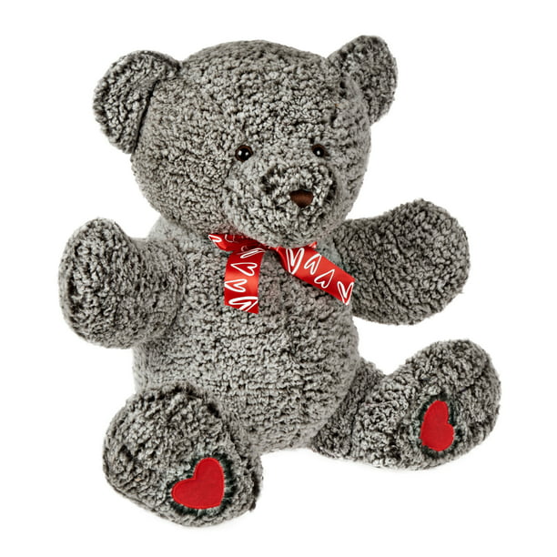 Way To Celebrate Valentine's Day Teddy Precious Plush Toy, Gray Bear -  