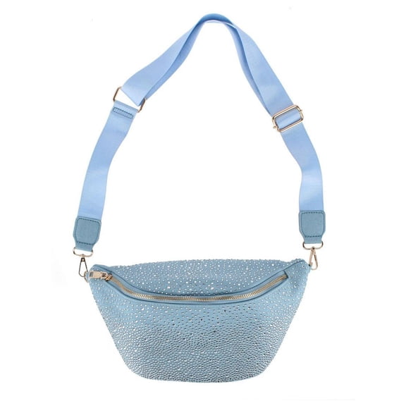 CTM Rhinestine Studded Fanny Pack (Women)