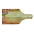 thumbnail image 2 of Rose Cutting Board, Floral Nostalgic Collage of Old Latters and Roses Retro Romantic Art Print, Decorative Tempered Glass Cutting and Serving Board, Wine Bottle Shape, Cream Pink, by Ambesonne, 2 of 2