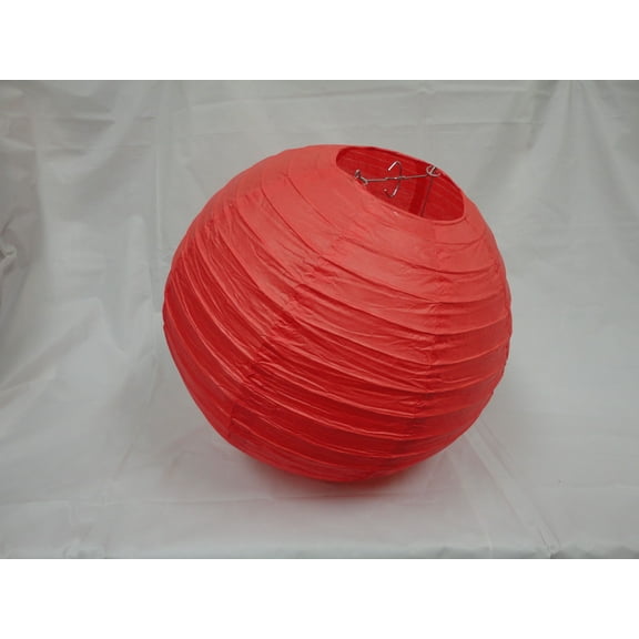 12" RED CHINESE PAPER LANTERNS 10 COUNTS