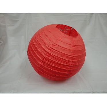 12" RED CHINESE PAPER LANTERNS 10 COUNTS