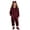Wine, variant on Boys Hooded Onesie Pajamas Kids Long Sleeve Zip-Front One Piece Fuzzy Sleepwear Jumpsuit with Pockets Winter Warm Loungwear