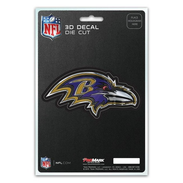 8162028703 MKW Autocollant Logo 3D Découpé 5 x 8 Baltimore Ravens