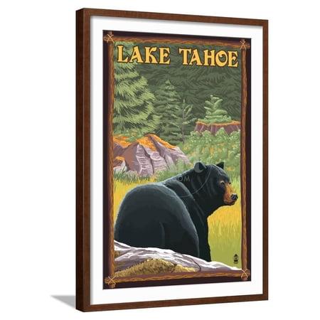 Bear in Forest Lake Tahoe, California, Framed Art Print Wall Art by Lantern Press Sold by Art.Com