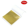 thumbnail image 2 of 100 Sheets Imitation Gold Foil Paper Leaf Gold Leaf Sheets Gold Foil Paper, for DIY Crafts Decor, Painting, Resin, Nails, Gilding Craft, Bronzing, Furniture, 2 of 3