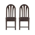 thumbnail image 5 of Linon Desmin Dining Chairs, set of 2, Brown Finish with Brown Faux Leather Fabric, 5 of 16