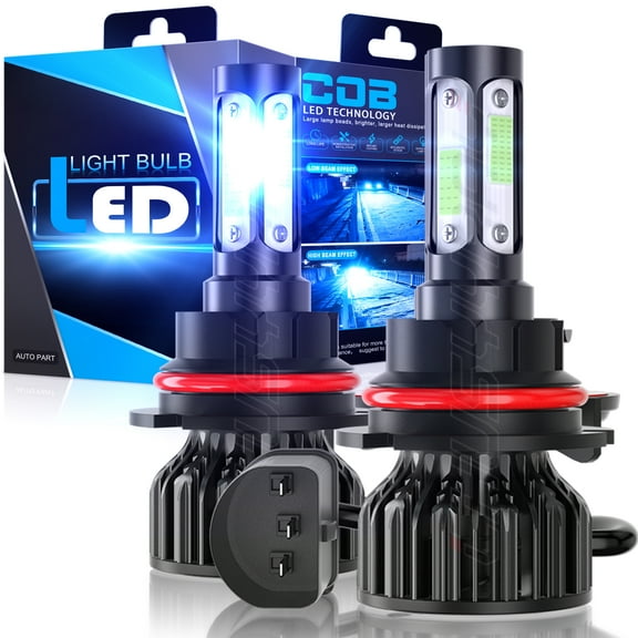 2Pcs 9004/HB5 LED Headlights Kit 9007 High/Low Beam Bulbs For Dodge Dakota 1997-2004