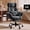 Charcoal Gray & Adjustable Arms, variant on Bestier Big and Tall Executive Office Chair with Massage and Footrest Ergonomic Computer Desk Chair Reclining High Back Plush Velvet Swivel Chair with Lumbar Back Support, Off-white