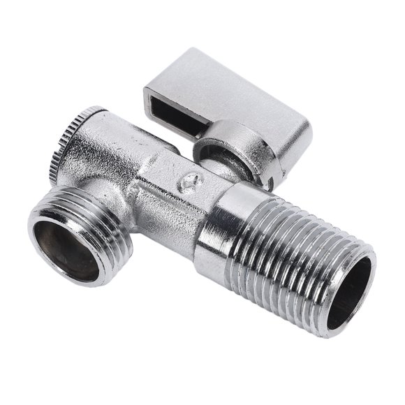 Globe Valve, Brass Angle Stop Valve Safe G1/2in Male Inlet Outlet Adjustable Waterflow for Kitchen