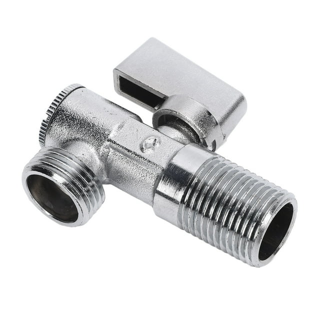 Globe Valve, Water Shut Off Angle Stop Valve Safe Non Slip with Coated Shell for Toilet