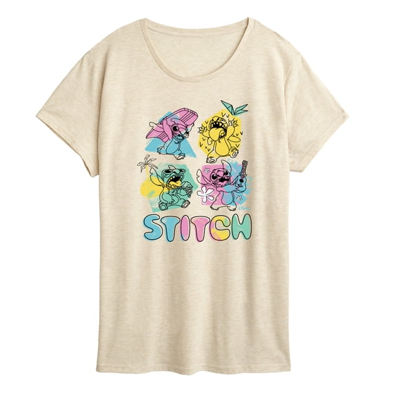 Lilo & Stitch - Stitch 4 Square - Women's Short Sleeve Graphic T-Shirt