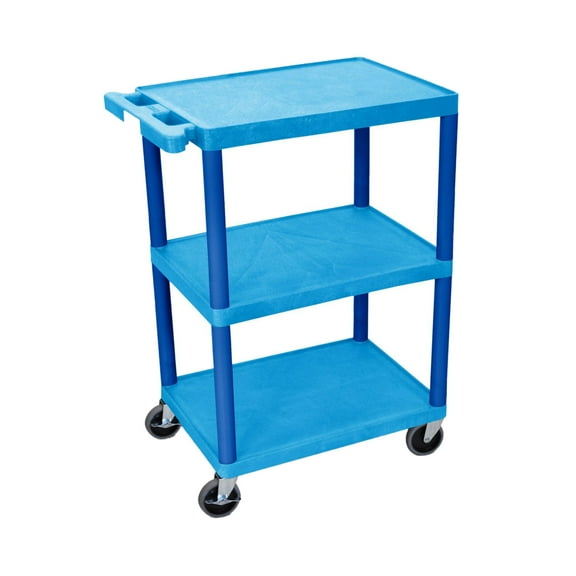 Multipurpose Storage Flat Shelf Cart - Three Shelves