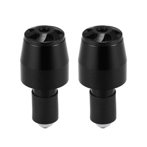 Tapones de manillar extremo 7/8' 22mm para motocicleta Universal Negro Unique Bargains