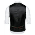 thumbnail image 4 of Kilaqueen Suit Vest for Mens Medieval Punk Paisley Victorian Costume V-Neck Single-Breasted Slim Fit Waistcoat Tie Set for Wedding Prom Party and Business, 4 of 6