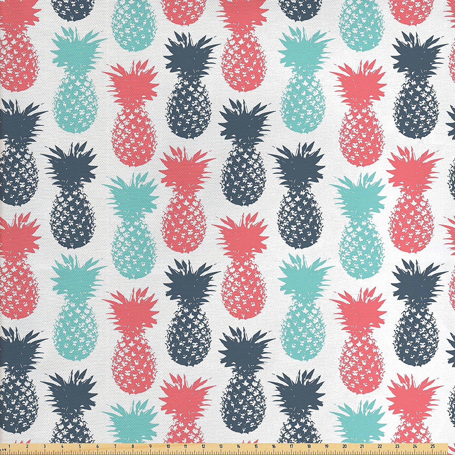 Pineapple Decor Fabric by the Yard by , Island Pineapple Tropical Fruit