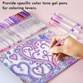 thumbnail image 2 of Shuttle Art 60 Pack Tone , Pink Purple Gel Pens with 30 Refills for Adults Coloring Books Journaling Drawing Nature, Landscapes, Animals Scenes, 2 of 7