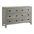 thumbnail image 2 of Alaterre Furniture Windsor 6-Drawer Double Dresser, Driftwood Gray, 2 of 7