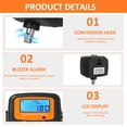 thumbnail image 4 of Tignapoo Digital Torque Wrench Meter with 1/2" to 1/4" Adapter, Multi-Unit Conversion, Sound & Light Alarm, Dual Modes, Black & Orange, Battery Not Included, 4 of 6