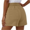 thumbnail image 4 of cocolona Womens Summer Casual Loose Cargo Shorts Elastic Waist Drawstring Vacation Beach Shorts with Pocket, 4 of 4