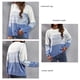thumbnail image 5 of Suéter de mujer con hombros caídos y cuello redondo de manga larga con degradado para otoño invierno azul S, 5 of 6