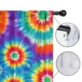 thumbnail image 4 of Blackout Kids Curtains,Colorful Rainbow Tie Dye Spiral Pattern Childrens Insulated Curtains Set Of 2,Bedroom Essentials,Toddler Room Decor 42"x63", 4 of 5