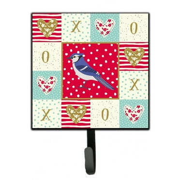 Carolines Treasures CK5513SH4 Jay Bird Love Leash or Key Holder Red Single Hook multicolor