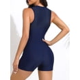 thumbnail image 6 of Charmo Sleeveless One Piece Swimwear for Womens Zipper Boyleg Bath Suit, 6 of 6