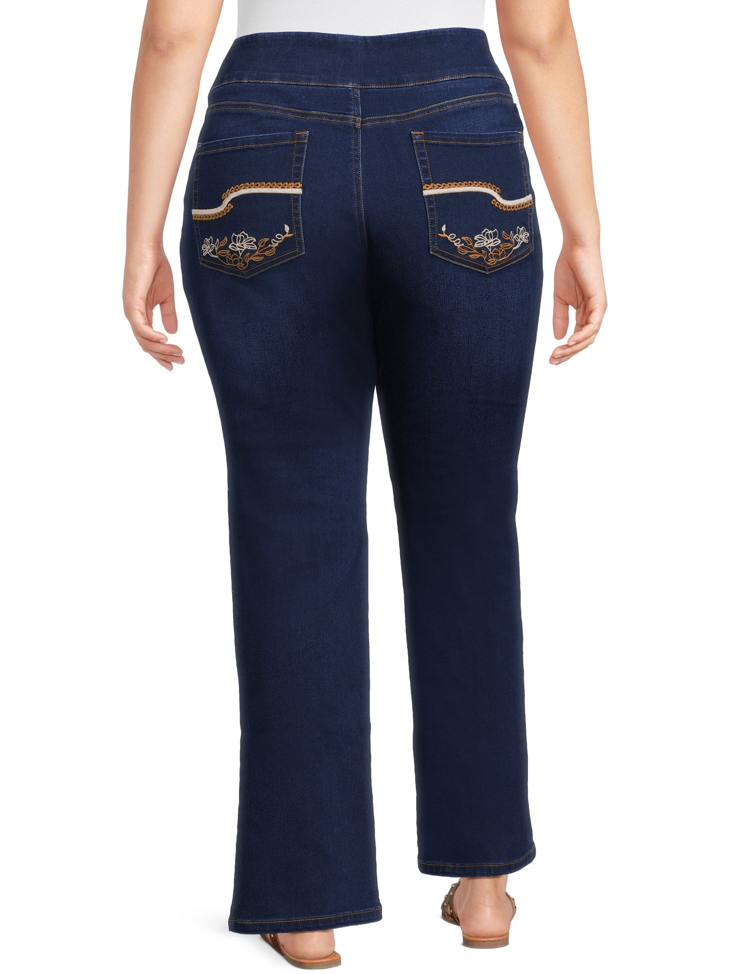 The Pioneer Woman Embroidered Bootcut Jeans - Comfort - Walmart.com